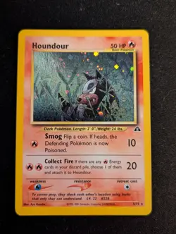 Pokemon TCG Houndour Neo Discovery Holo Rare Card 5/75 MP - Image 1