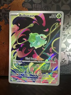 Pokemon Card Bulbasaur 133/132 Mega Evolution Stamped Promo - Image 1