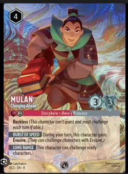 Disney Lorcana Challenge Bologna Mulan Foil Promo Card 7/C2 EN 8 Foil - Image 1