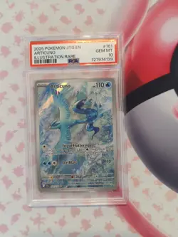Pokemon TCG Articuno IR 161/159 Journey Together English Card, PSA 10 - Image 1