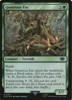 MTG Generous Ent Foil NM Universes Beyond: The Lord of the Rings: Tales of Middl - Image 1