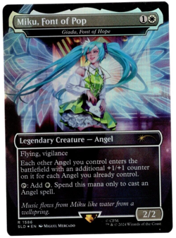 Miku, Font of Pop 1586 Rainbow Foil English Borderless Secret Lair MTG Near Mint - Image 1