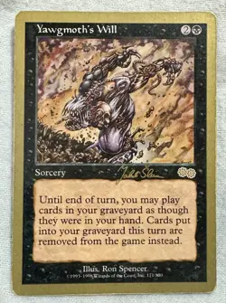 MTG - Yawgmoth's Will - 99 World Champ - LP - Free Shipping! - Image 1