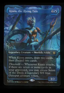 Kiora, the Rising Tide - Mana Foil - Borderless - MTG Foundations - RareCo - Image 2