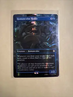 MTG Hommunculus Horde FDN 0376 R NM Borderless MANA FOIL Rare - Image 1