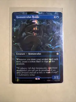 MTG Hommunculus Horde FDN 0376 R NM Borderless MANA FOIL Rare - Image 2