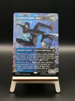 Symbiote Spider-Man (Borderless Foil) - #217 - Rare - Marvel's Spider-Man - Image 1