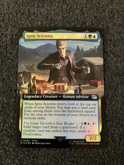 Magic The Gathering MTG - Ignis Scientia (Extended Art) Foil - FIN - Image 1