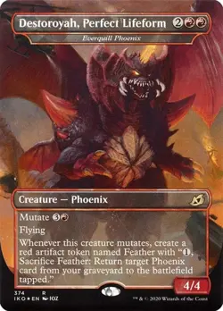 Everquill Phoenix "Destoroyah, Perfect Lifeform" - Extended Art IKO NM MTG - Image 1