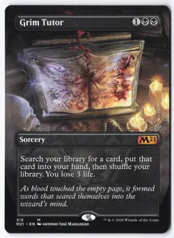 Grim Tutor (Alternate Art) M Core Set 2021 315 NM - Image 1