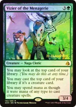 [1x] Vizier of the Menagerie - Foil - Prerelease Promo Slight Play, English Amon - Image 1