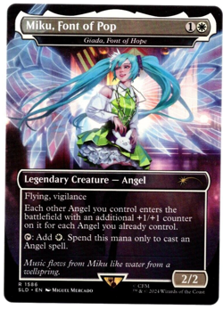 Miku, Font of Pop 1586 Non Foil English Borderless Secret Lair MTG Near Mint - Image 1