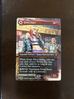 MTG Spider-Man Borderless Scene M Gwen Stacy Ghost-Spider #0202 Non-Foil - Image 1