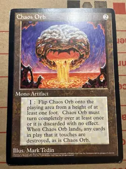Magic The Gathering MTG Oversized Chaos Orb Jumbo 6x9 promo 1996 - Image 1