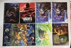 Lot of 9 MTG Magic Mini Posters from Bundle Boxes 7 inch x 5.5 inch Spiderman - Image 1