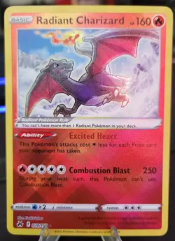 Pokemon TCG Radiant Charizard Crown Zenith Holo Ultra Rare Card 020/159 NM - Image 1