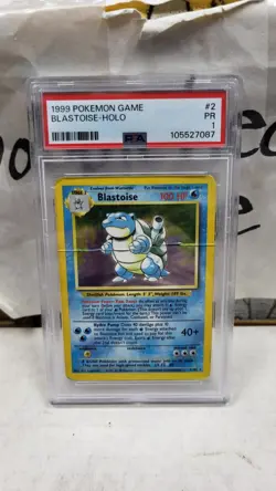 1999 BLASTOISE HOLO BASE SET POKEMON TCG PSA 1 POOR #2/102 - Image 2