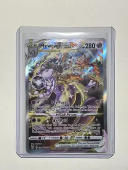 Mewtwo VSTAR Gg44/Gg70 Crown Zenith: Galarian Gallery Holo Rare VSTAR Pokemon - Image 1