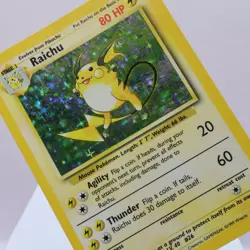 Pokemon TCG - Raichu 14/102 Base Set Holo Rare WOTC 1999 - EXC - Image 1