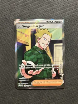 Pokemon TCG Lt. Surge's Bargain 170/132! NM Condition! See Description! - Image 1