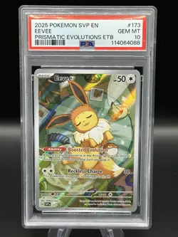 2025 POKEMON SVP EN EEVEE PRISMATIC EVOLUTIONS ETB #173 PSA 10 - Image 1