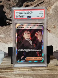Pokemon PSA 9 MINT Giovanni's Charisma 197/165 Ultra Rare - Image 1