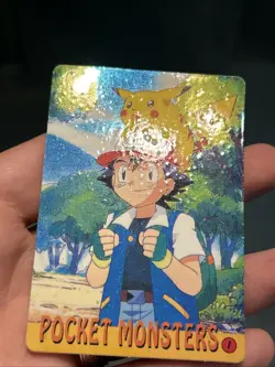 POKEMON POCKET MONSTERS VENDING PRISM STICKER 1 PIKACHU ASHE JESSIE & JAMES- LP - Image 2