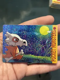Longing Cubone Pokemon 1995 Vending Prism Firework Holo Sticker 32 Moon - Image 1