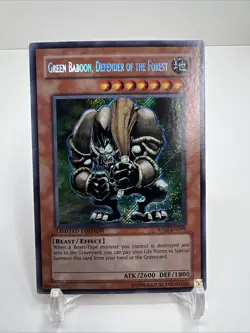 Yugioh! LP Green Baboon, Defender of the Forest - RP02-EN099 - Secret Rare - B - Image 1
