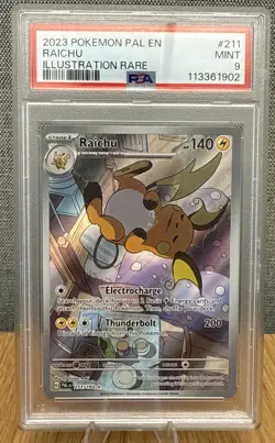 Pokemon 2023 Paldea Evolved EN Raichu Illustration Rare Card #211/193 PSA 9 - Image 2