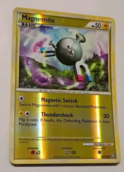 Pokemon - HGSS Triumphant - Magnemite 68/102 Reverse Holo MP Card - Image 1