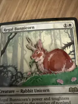Magic the Gathering Giant Regal Bunnicorn Card Pin - Image 3