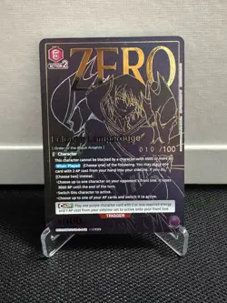 Union Arena: Code Geass Vol.2 Lelouch Lamperouge SR*** Card - Serialized 010/100 - Image 1