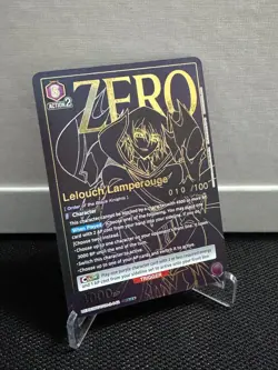 Union Arena: Code Geass Vol.2 Lelouch Lamperouge SR*** Card - Serialized 010/100 - Image 2