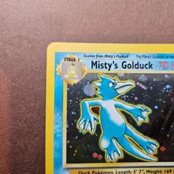 Misty’s Golduck 12/132 Pokemon Gym Challenge Unlimited Holo Rare Card MP - Image 2