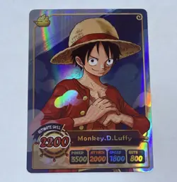 Monkey D Luffy - One Piece Trading Card Game Holo Foil Cool Art Tc8 - Image 1