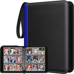 Trading Card Binder with Sleeves, 9 Pocket Premium 720 Double Sided Pocket PU Co - Image 1