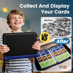 Trading Card Binder with Sleeves, 9 Pocket Premium 720 Double Sided Pocket PU Co - Image 4