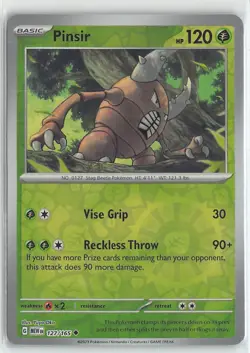 Pokemon TCG Scarlet & Violet 151 MEW Reverse Foil Uncommon #127/165 Pinsir - Image 1