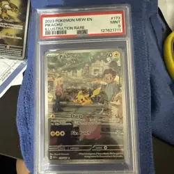 2023 POKEMON MEW EN-151 ILLUSTRATION RARE #173 PIKACHU PSA 9 - Image 1