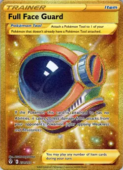 2021 Pokemon SWSH Evolving Skies Full Face Guard 231/203 Gold Secret - NM - Image 1