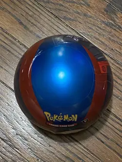 Pokemon TCG PokeBall Tin - Great Ball D25 - Sealed NEW - Blue & Red - Image 1