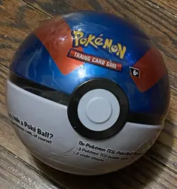 Pokemon TCG PokeBall Tin - Great Ball D25 - Sealed NEW - Blue & Red - Image 2