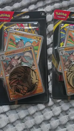Pokemon TCG- Mega Evolution Checklane Blister Lycanroc Rockruff Booster - Image 2