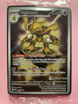 Mega Evolution Pokemon Center Stamped Black Star Promo Alakazam 009 SEALED - Image 1