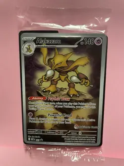 Mega Evolution Pokemon Center Stamped Black Star Promo Alakazam 009 SEALED - Image 2