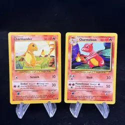 Charmander Squirtle Charmeleon Wartortle Base Unlimited Pokemon LP-MP 🔥 💦 - Image 2