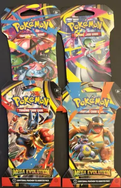 4 X Pokemon Mega Evolution Sleeved Booster Pack Sealed - Full Art Set - Image 1