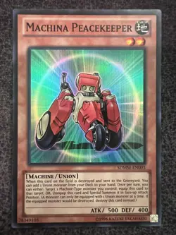 Yugioh Machina Peacekeeper SDMM-EN003 Super Rare Unlimited Edition NM - Image 1
