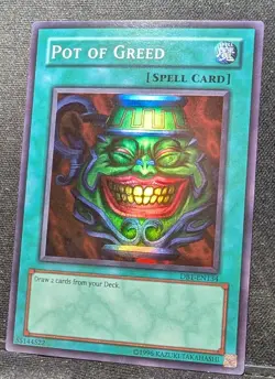 yugioh Pot Of Greed Super Rare Db1-EN134 Super North American Near Mint - Image 1